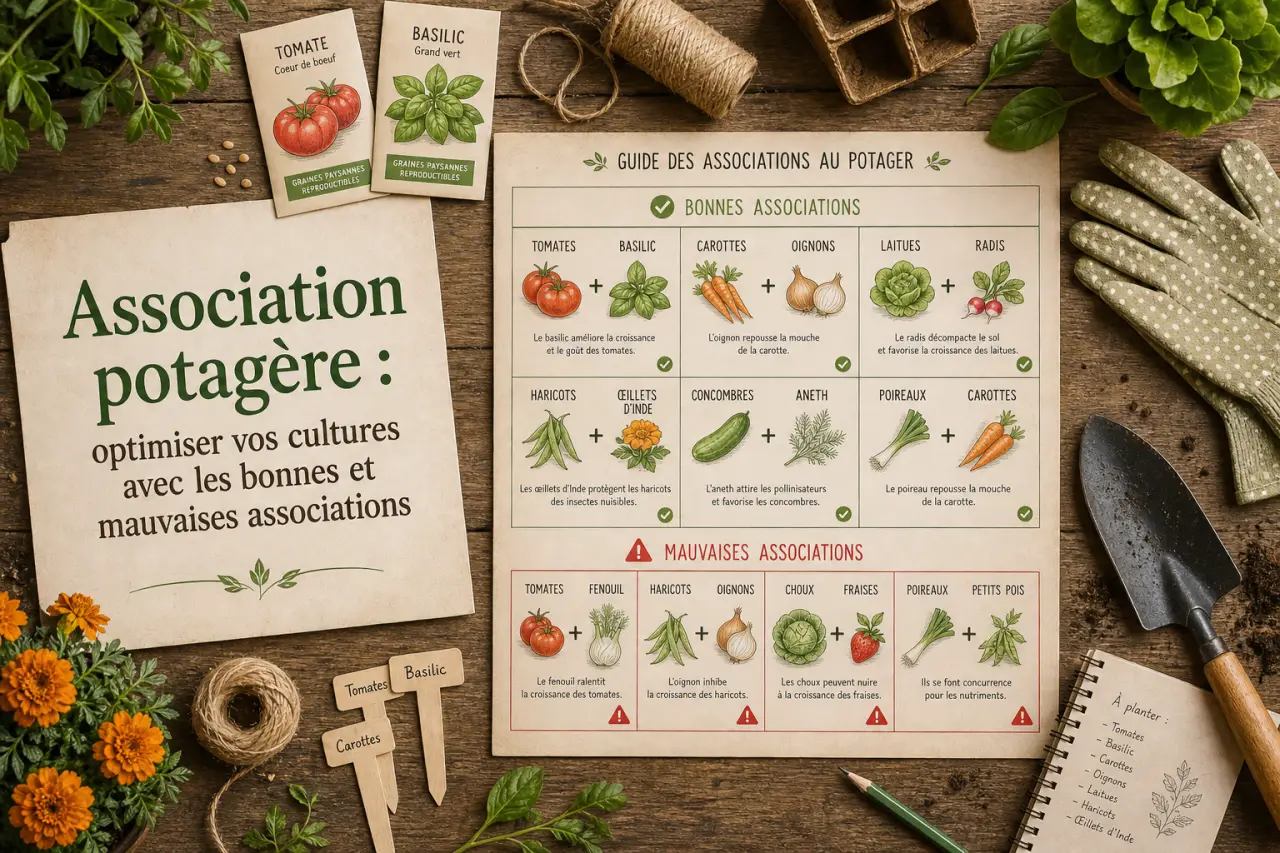 Association potagère : optimiser vos cultures avec les bonnes et mauvaises associations