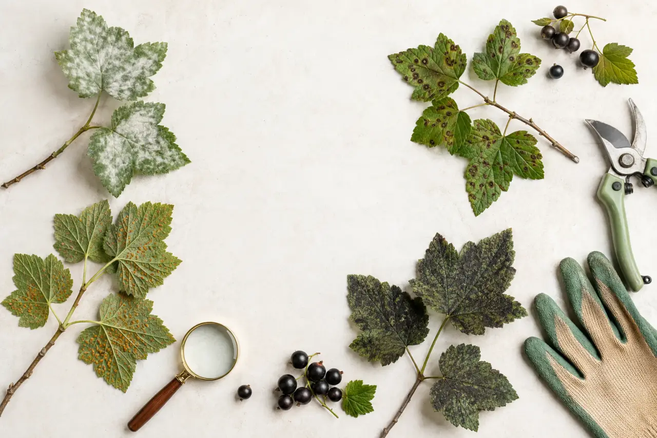Oïdium, anthracnose, rouille, fumagine : reconnaître les maladies du cassissier