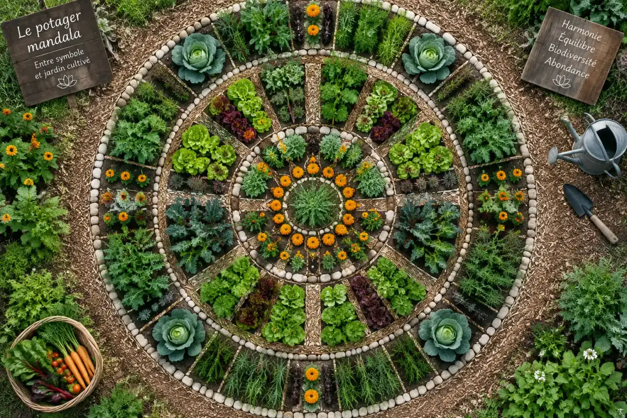 Le potager mandala, entre symbole et jardin cultivé