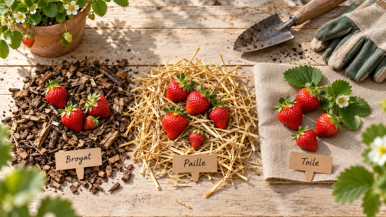 Broyat, paille ou toile : quel paillage choisir pour des fraises propres ?