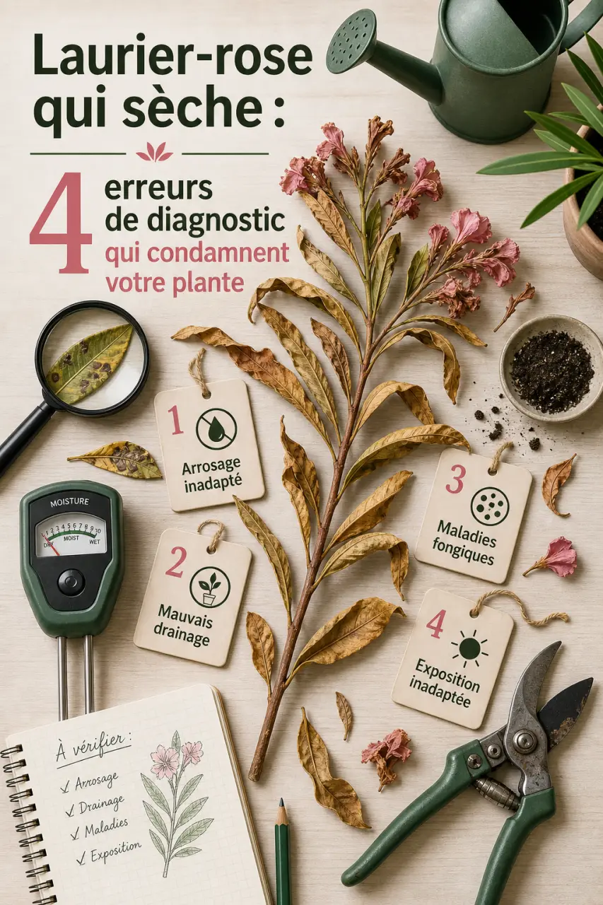 Laurier-rose qui sèche : 4 erreurs de diagnostic qui condamnent votre plante