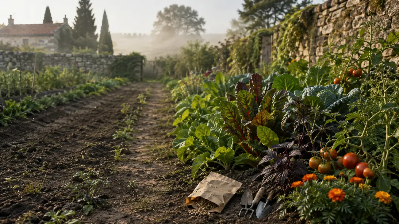 Potager transformé par des semences anciennes et des cultures variées