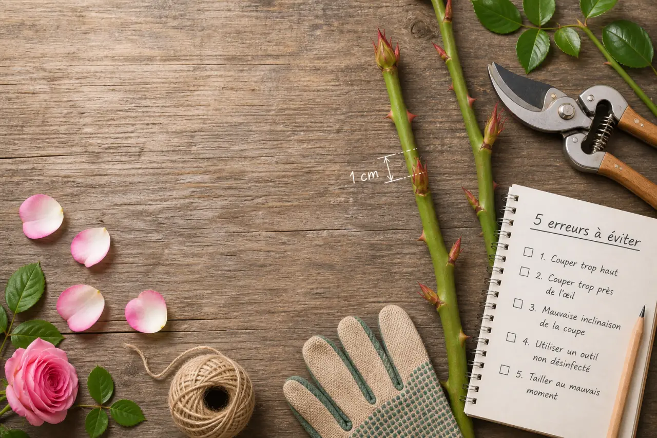 Taille des rosiers remontants : 1 cm au-dessus de l’œil et 5 erreurs à éviter