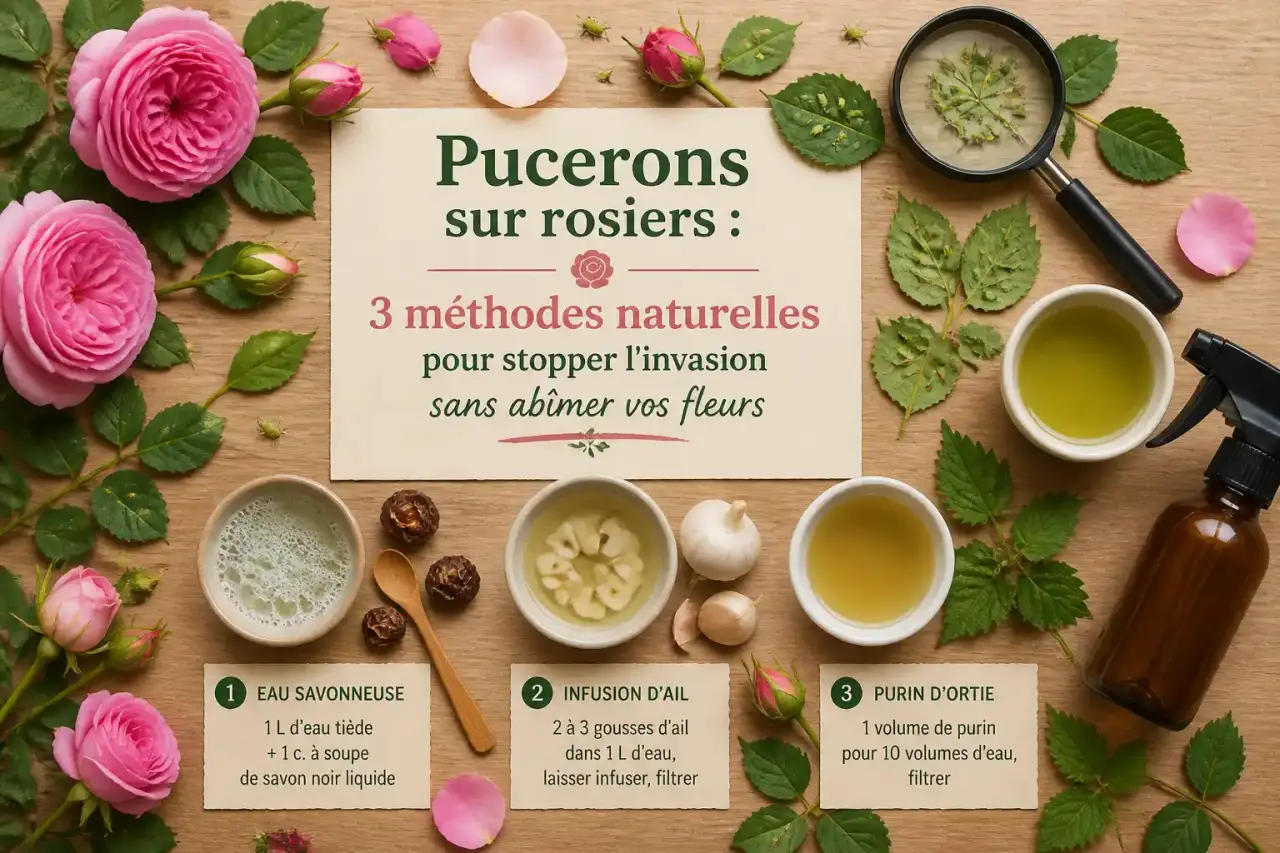 Pucerons sur rosiers : 3 méthodes naturelles pour stopper l'invasion sans abîmer vos fleurs