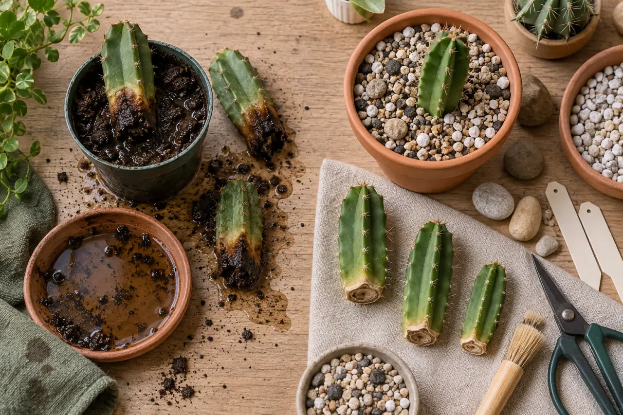 Bouturage des cactus : pourquoi les boutures pourrissent et comment l’éviter